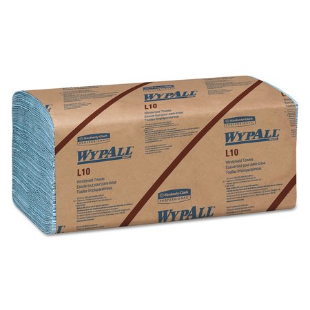 WYPALL Towels & Wipes, Light Blue, Paper, 224 Wipes, 9.1" x 10.25", Unscented, 10 PK KCC 05123